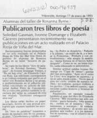 Publicaron tres libros de poesía