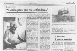 "Escribo para que me entiendan"  [artículo] Mauricio Cuevas Fernández.