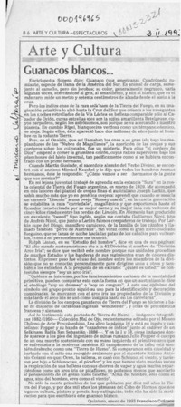 Guanacos blancos --  [artículo] Francisco Coloane.