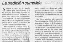 La tradición cumplida  [artículo] María Nieves Alonso.
