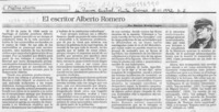 El escritor Alberto Romero  [artículo] Marino Muñoz Lagos.
