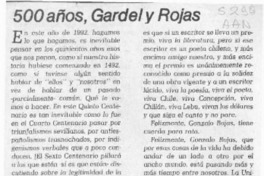 500 años, Gardel y Rojas