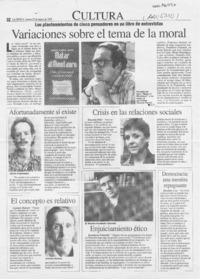 Variaciones sobre el tema de la moral  [artículo].