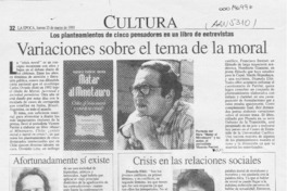 Variaciones sobre el tema de la moral  [artículo].