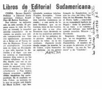 Libros de Editorial Sudamericana  [artículo].