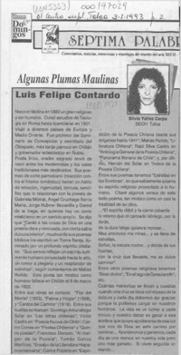 Luis Felipe Contardo  [artículo] Silvia Yáñez Cerpa.