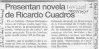 Presentan novela de Ricardo Cuadros  [artículo].