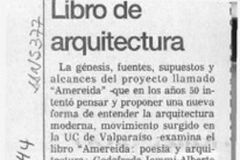 Libro de arquitectura  [artículo].