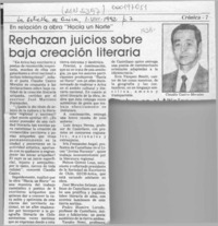 Rechazan juicios sobre baja creación literaria  [artículo].