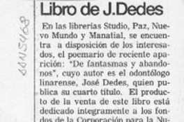 Libro de J. Dedes  [artículo].