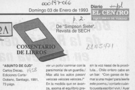 "Asunto de ojo"  [artículo] Ricardo Rojas.