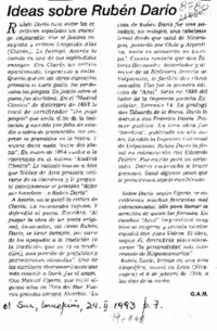Ideas sobre Rubén Darío  [artículo] G. A. M.