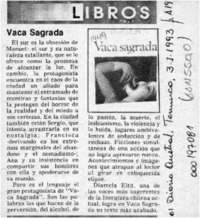 Vaca sagrada  [artículo].