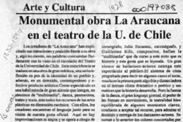 Monumental obra La Araucana en el teatro de la U. de Chile  [artículo].