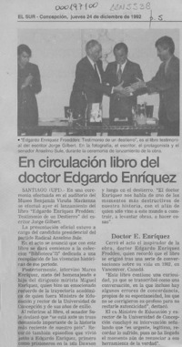 En circulación libro del doctor Edgardo Enríquez  [artículo].