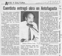 Cuentista entregó obra en Antofagasta  [artículo].