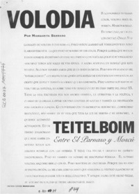 Volodia Teitelboim entre el parnaso y Moscú  [artículo] Margarita Serrano.