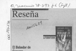 El bebedor de cerveza  [artículo] Hernán Poblete Varas.