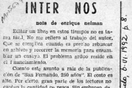 Inter Nos  [artículo] Enrique Neiman.