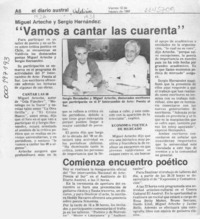 "Vamos a cantar las cuarenta"  [artículo].
