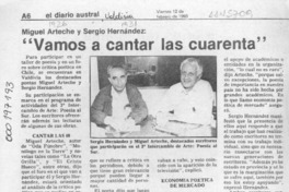 "Vamos a cantar las cuarenta"  [artículo].