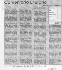 Comentario literario  [artículo] Luis Araya Novoa.