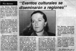 "Eventos culturales se diseminarán a regiones"