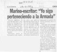Marino-escritor, "Yo sigo perteneciendo a la Armada"  [artículo].