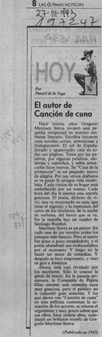 El autor de Canción de cuna