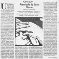Presencia de Juan Rivano  [artículo] Cristián Vila Riquelme.