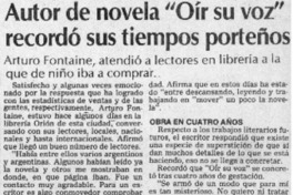 Autor de novela "Oír su voz" recordó sus tiempos porteños