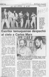 Escritor temuquense despachó al cielo a Carlos Marx  [artículo].