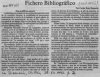 Fichero bibliográfico  [artículo]Carlos René Ibacache.