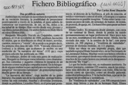 Fichero bibliográfico  [artículo]Carlos René Ibacache.