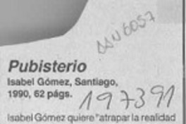 Pubisterio  [artículo] Lorenzo Peirano.