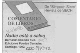 Nadie está a salvo  [artículo] Ricardo Rojas.