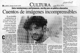 Cuentos de imágenes incomprensibles  [artículo] Alejandra Gajardo.