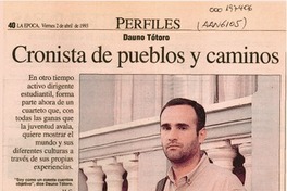 Cronista de pueblos y caminos