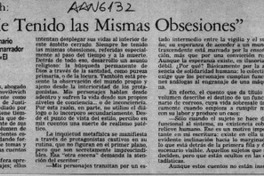"Siempre he tenido las mismas obsesiones"  [artículo] Jorge Mittelmann.