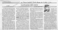 Lecturas del mes  [artículo] Marino Muñoz Lagos.