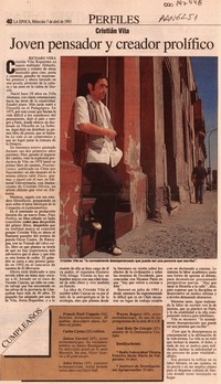 Joven pensador y creador prolífico