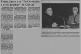 Emma Jauch y su "De cernícalos y otras plumas" en Chillán