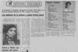 Las palabras de la pintora y poeta Emma Jauch