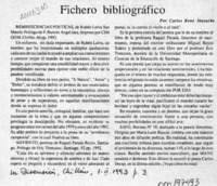 Fichero bibliográfico  [artículo] Carlos René Ibacache.