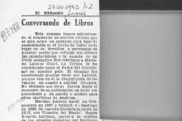 Conversando de libros  [artículo].