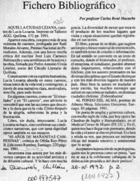 Fichero bibliográfico  [artículo] Carlos René Ibacache.