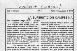 La superstición campesina  [artículo] Gonzalo Drago.