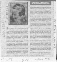 Gabriela Mistral  [artículo].