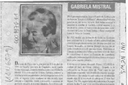 Gabriela Mistral  [artículo].