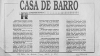 Casa de barro  [artículo] Tristán Altagracia.